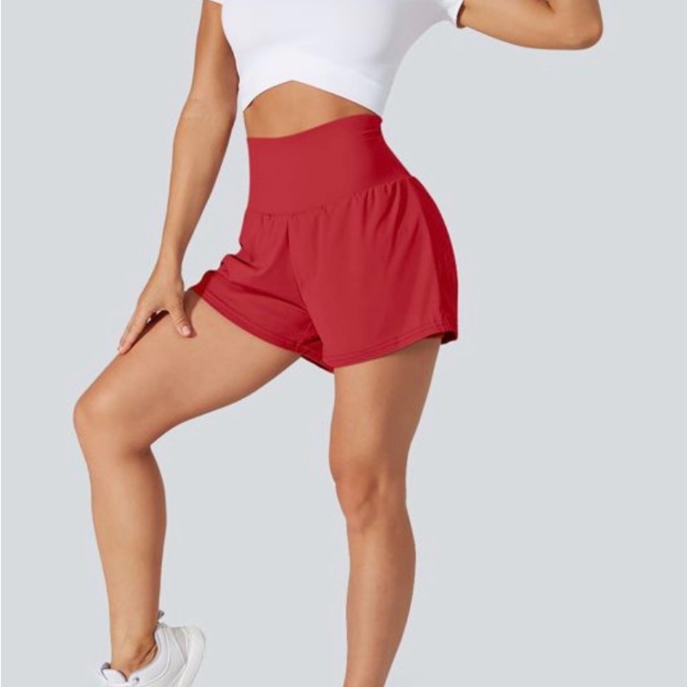 HALARA High Waist Women’s Shorts in Red